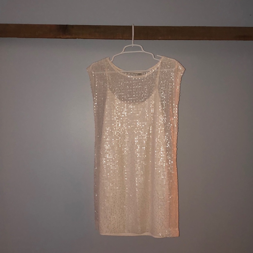 White Sequin Dress